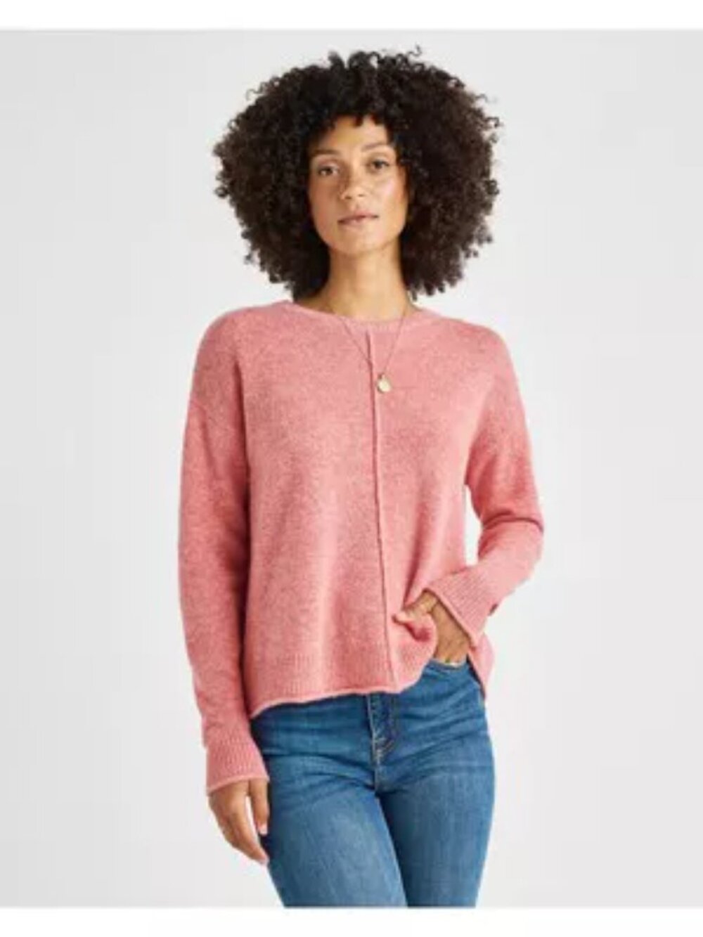 New! SPLENDID XS Pink Crewneck Emma Cashmere Sweater